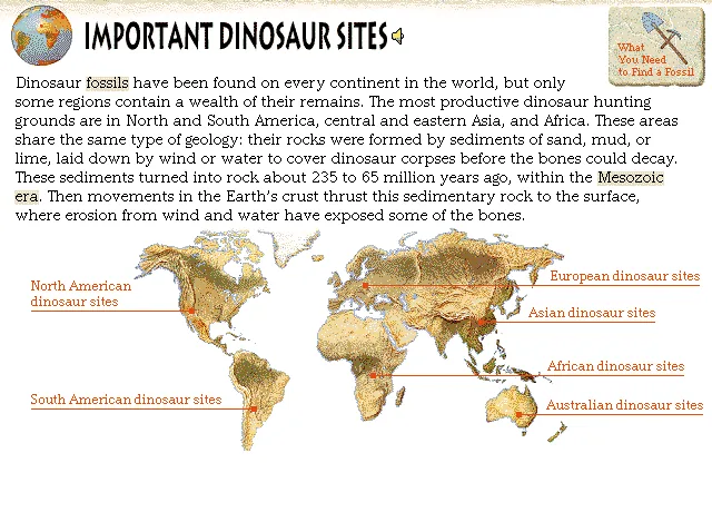 Important Dinosaur Sites